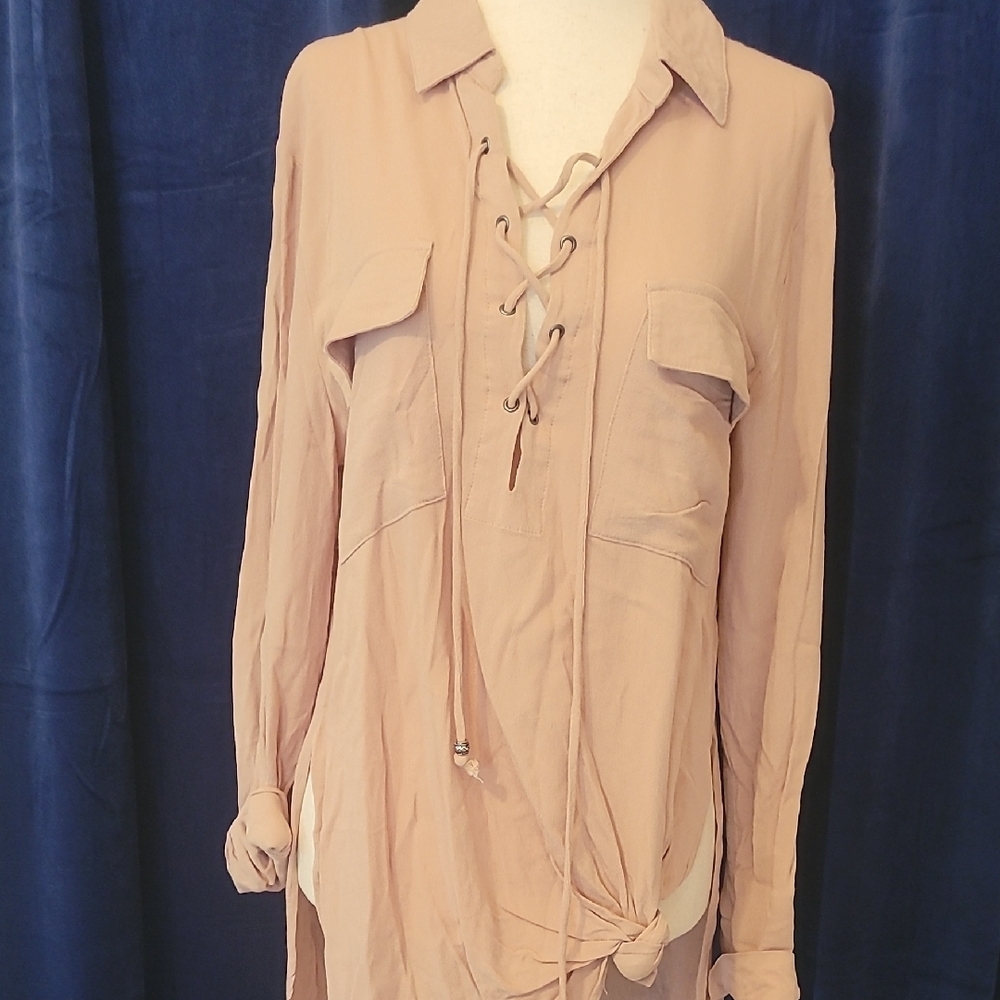 Entro Blouse in Warm Tan